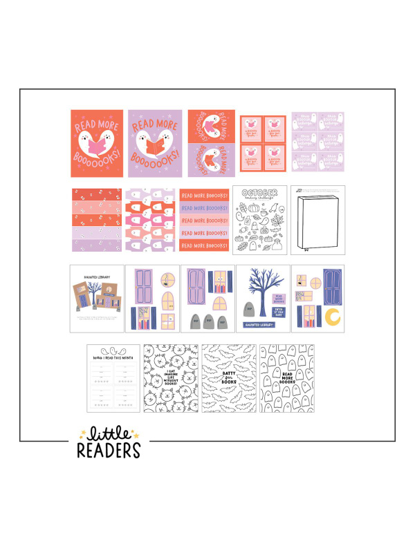 Spooky Reading Challenge Little Readers Digital Bundle, 1 of 2