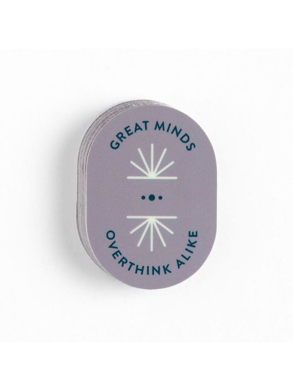Great Minds Overthink Alike Decal Sticker, 1 of 1