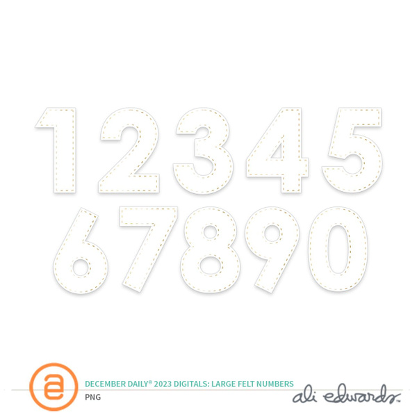 December Daily® 2023 Digital Large Felt Numbers, 1 of 1