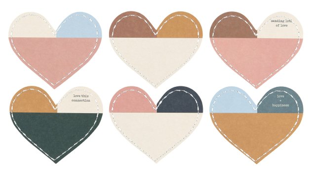 Love + Happiness Heart Stitched Pockets, 1 of 2
