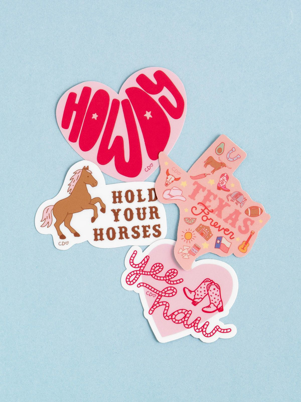 Howdy Heart Western Decal Sticker, 3 of 3