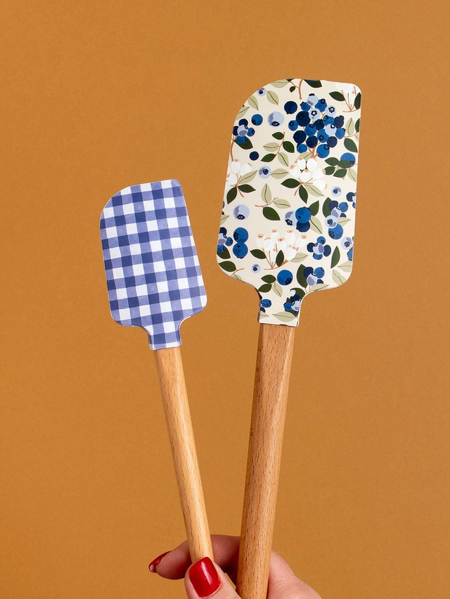Blueberry Field Silicone Kitchen Spatulas - Set of 2, 1 of 7