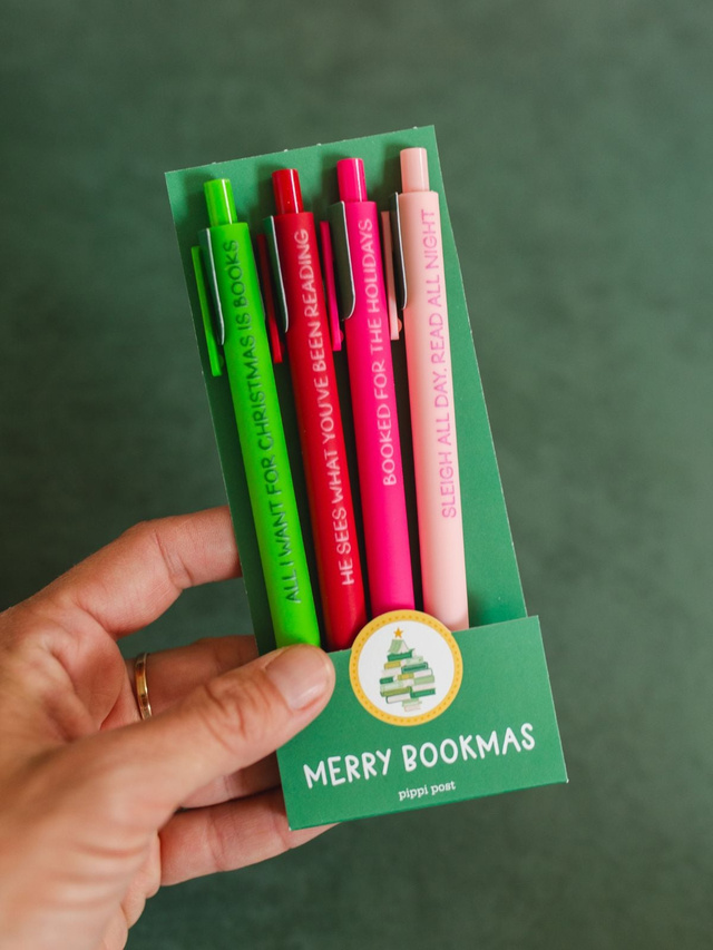 Merry Bookmas Reader Christmas Pen Set, 3 of 6