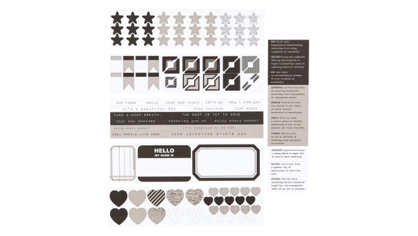 Color Collective Mini Sticker Booklet - Black, 1 of 2