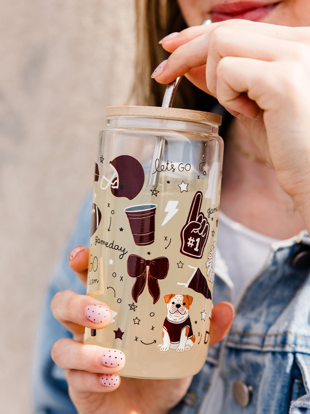 Starkville Football Game Day Glass Can, 2 of 4