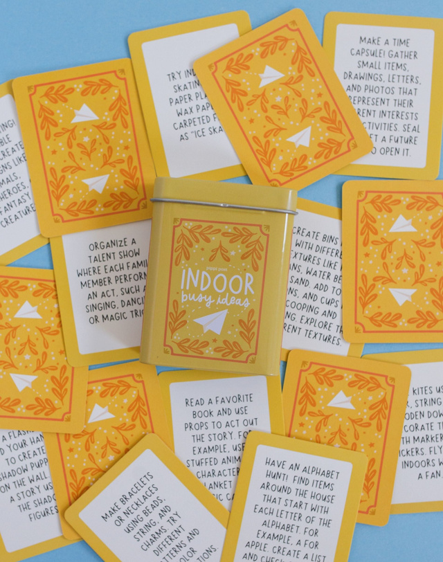 Indoor Busy Ideas Game - Deck of Cards + Storage Tin, 1 of 5