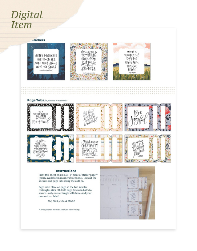 Digital Printable Page Tab Stickers, 1 of 2