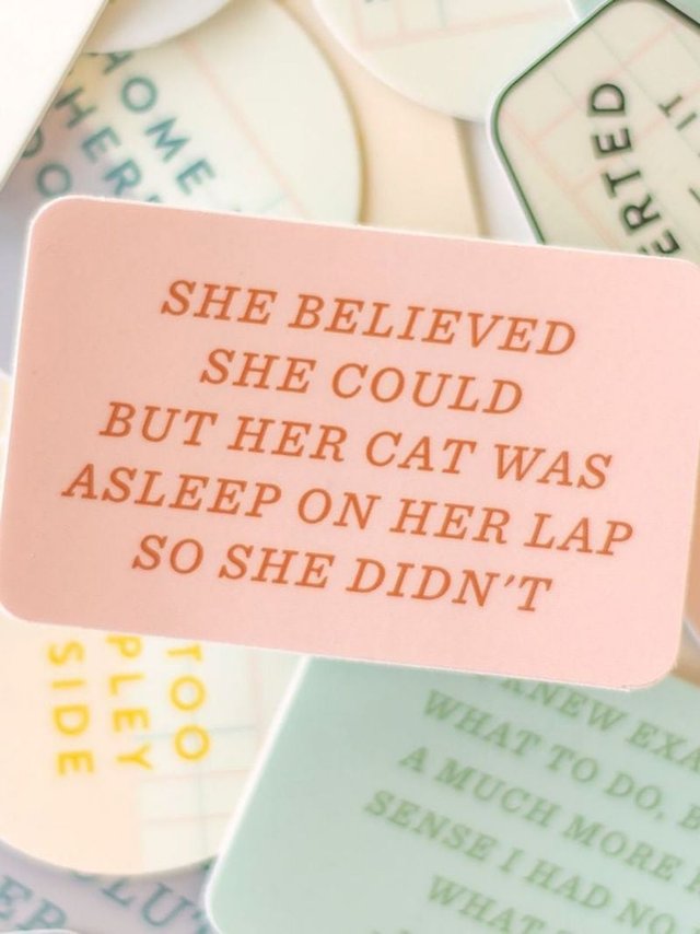 But Her Cat Was Asleep Decal Sticker, 2 of 2