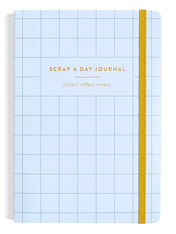 Scrap A Day Junk Journal – The Stuff of Life Blue Grid Cover, 1 of 4