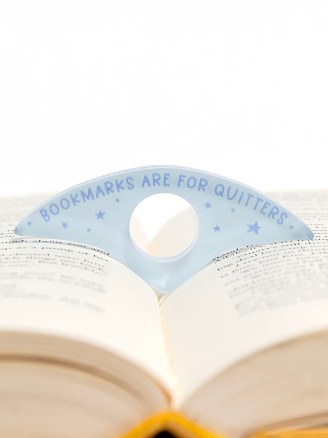 Bookmarks Are For Quitters Thumb Book Page Holder, 5 of 6