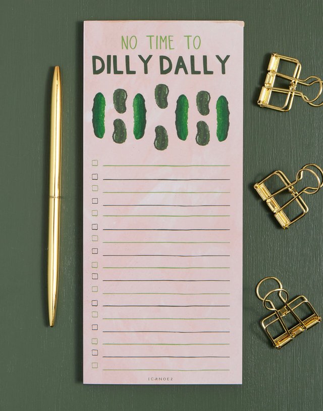 Dilly Dally Pickle 4×9 To Do Notepad , 2 of 2