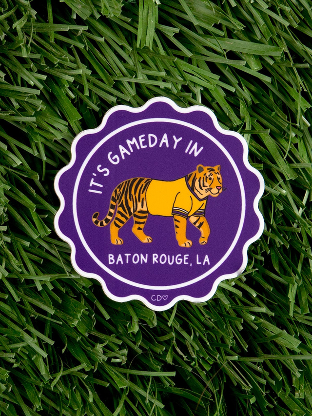 Baton Rouge Football Game Day Mascot Decal Sticker, 1 of 4