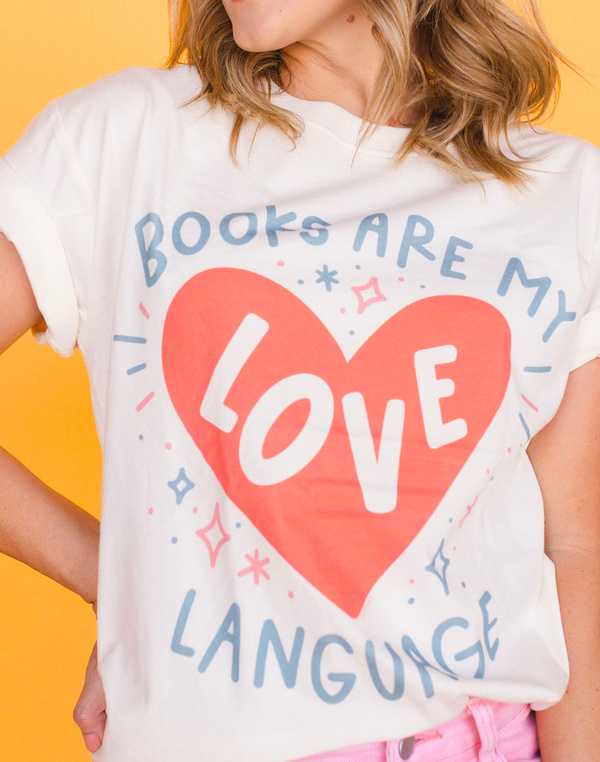 Books Are My Love Language Tee - Ivory, 2 of 3
