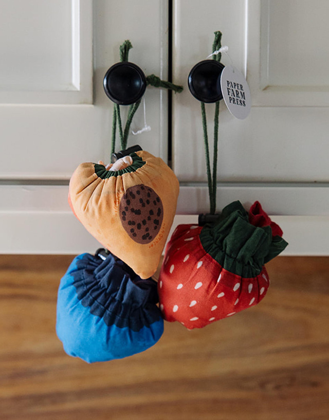 Peach Foldable Market Tote Bag, 2 of 4