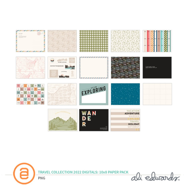 Travel Collection 2022 Digital Patterned Paper Pack, 1 of 1