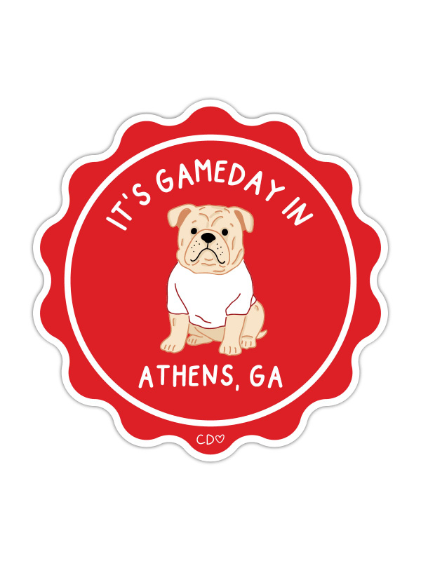 Athens Football Game Day Mascot Decal Sticker, 2 of 4