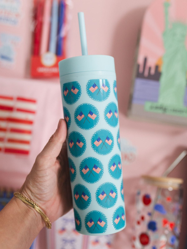 American Flags 16oz Skinny Acrylic Tumbler - Sky Blue, 2 of 3