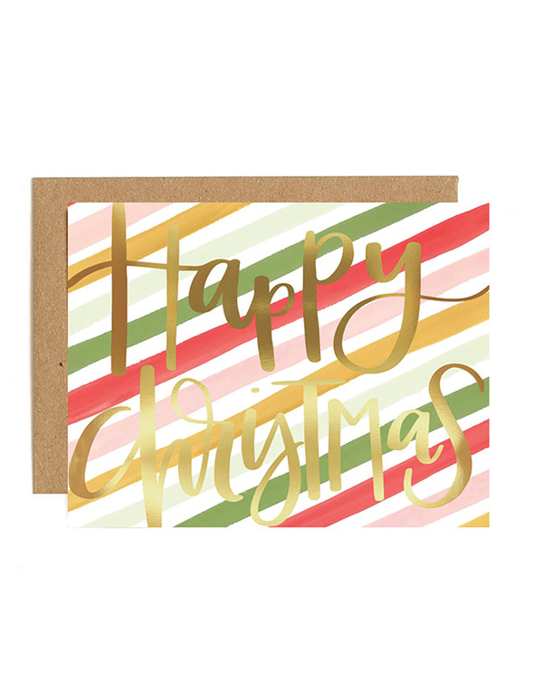 Christmas Stripes Greeting Card, 1 of 1
