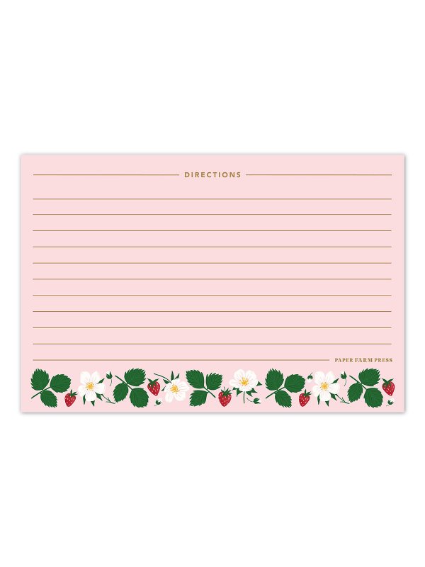 Strawberry Patch Recipe Cards - Set of 50, 2 of 2
