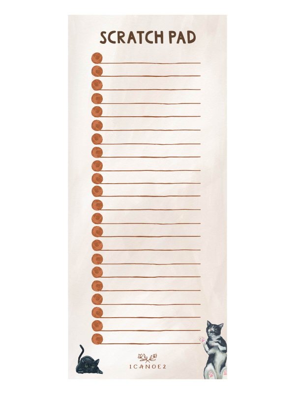 Scratch Pad Cats 4×9 To Do Notepad, 1 of 1