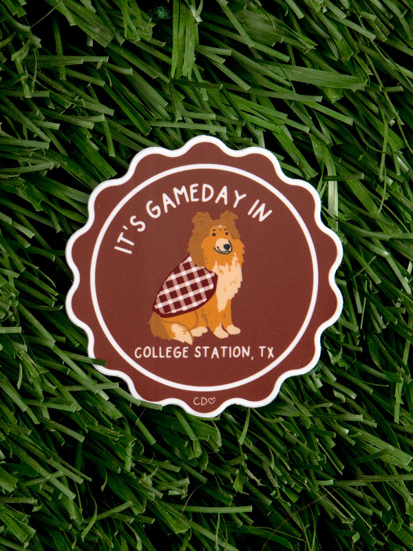 College Station Football Game Day Mascot Decal Sticker, 1 of 4