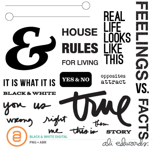 Black & White Digital Story Stamp™ , 1 of 1