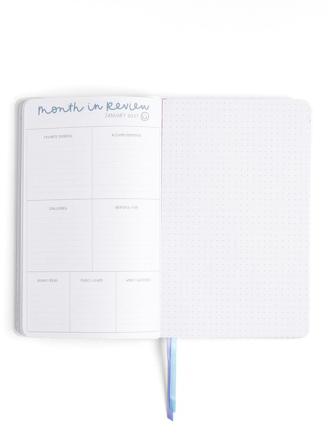 Blue Floral & Bows Petite Planner : 2027 Calendar Year, 12 of 14