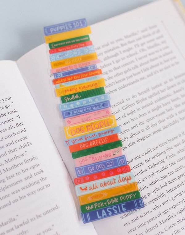 Dog Book Stack Transparent Bookmark, 2 of 4