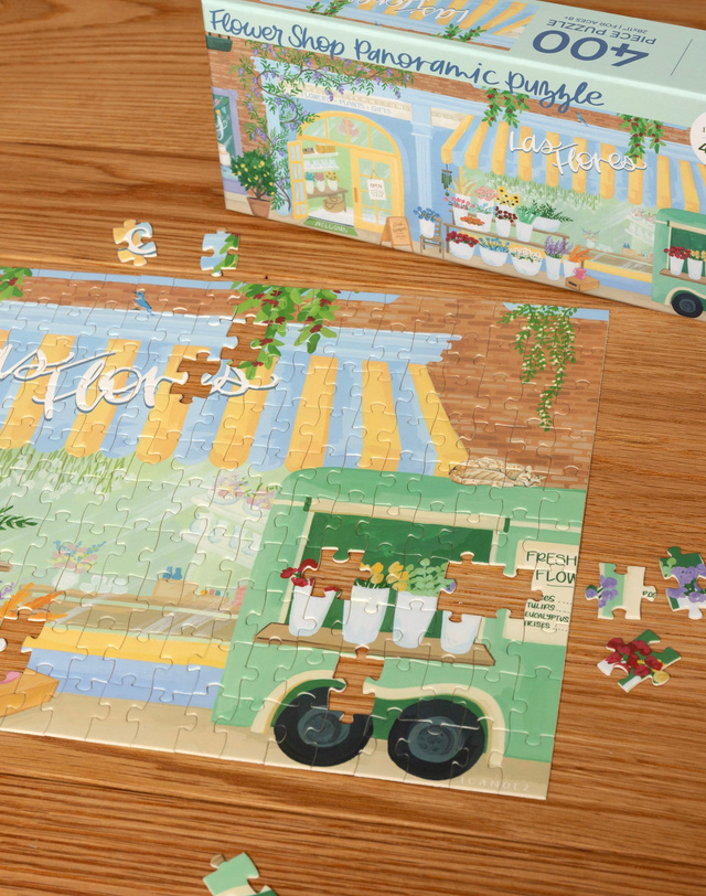 Flower Shop - 400 Piece Panoramic Jigsaw Puzzle, 2 of 8