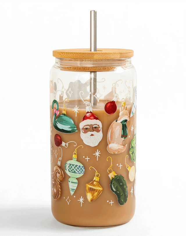 Around The Tree 16oz Glass Can, 2 of 3