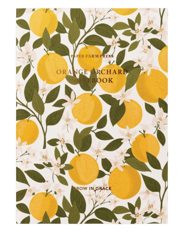 Grow in Grace Orange Orchard Stitched Notebook, 1 of 4