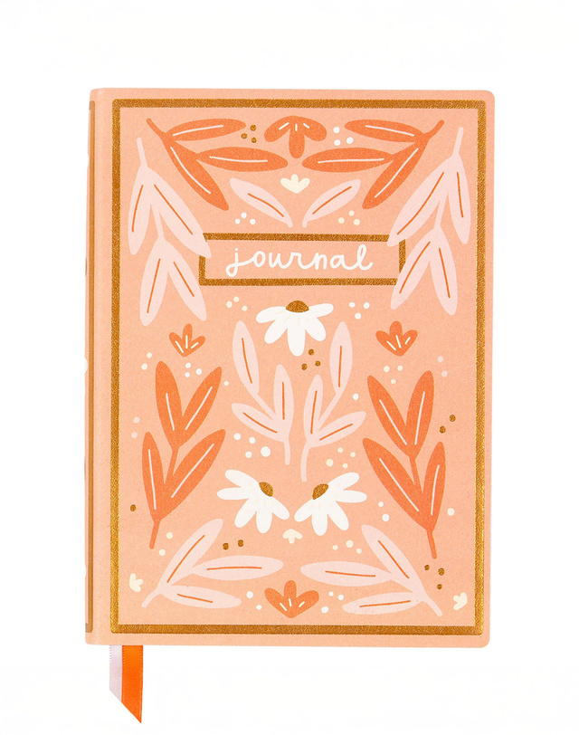 Pink Floral 5×7 Lined Softcover Book Journal, 2 of 4
