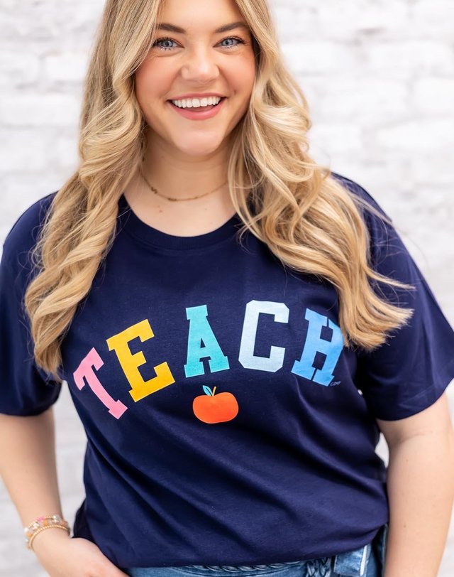 Apple Teach - Callie Tee - Navy, 1 of 2
