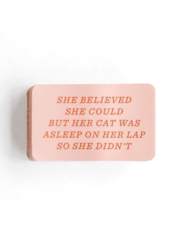 But Her Cat Was Asleep Decal Sticker, 1 of 2