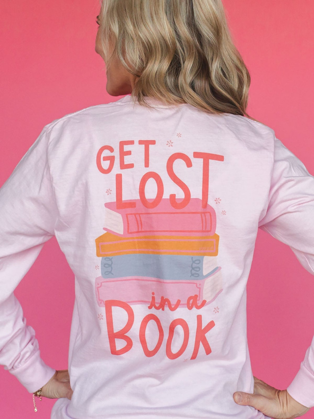 Get Lost In A Book Long-Sleeve Tee - Blossom, 1 of 4