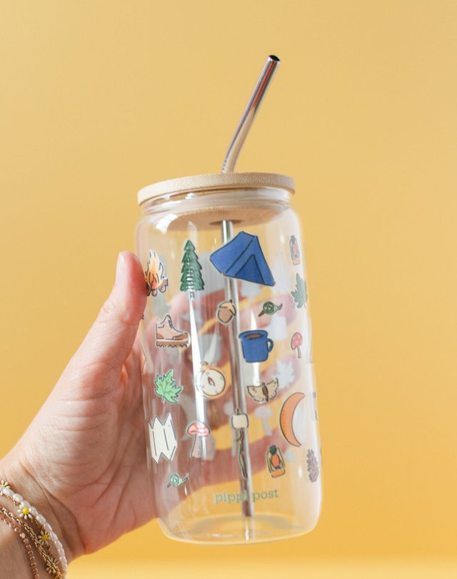 Camping Icons Glass Can, 4 of 5