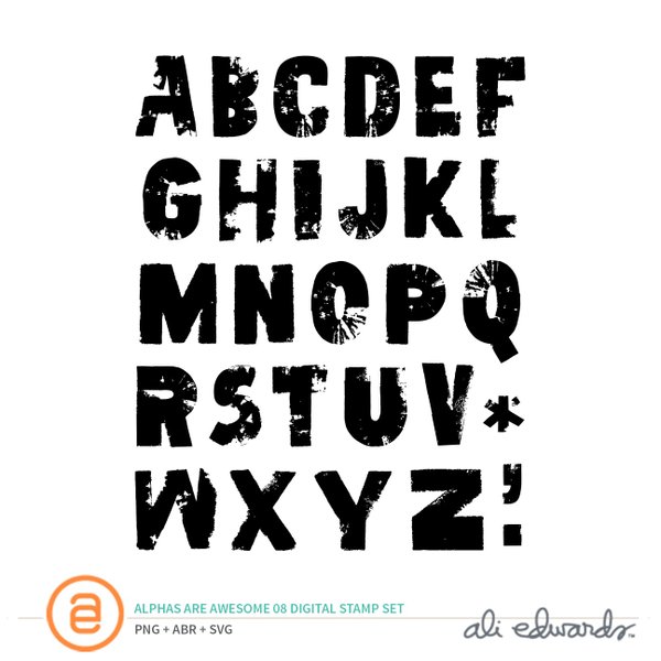 Alphas Are Awesome #8 Digital Stamp Set, 1 of 1