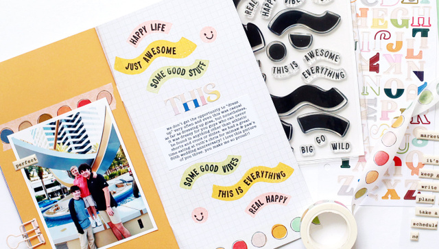 Stamp Set : 4×6 Shapes & Words by Goldenwood Co, 3 of 3