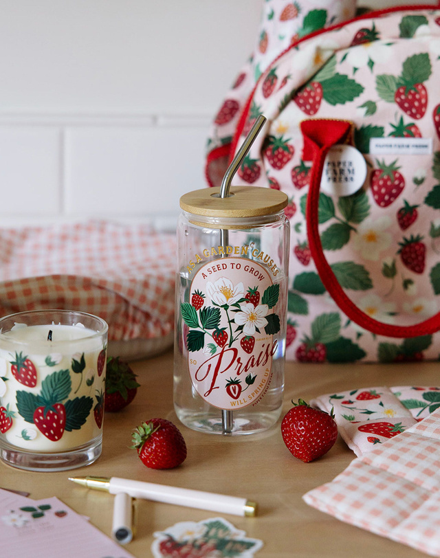 Strawberry Faith Glass Can, 5 of 6