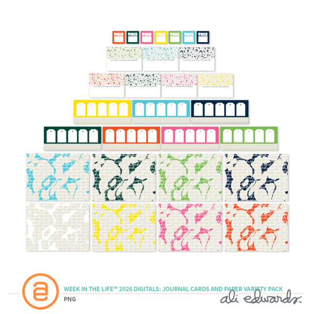Week In The Life™ 2026 Digital Journal Card & Paper Variety Pack, 1 of 1