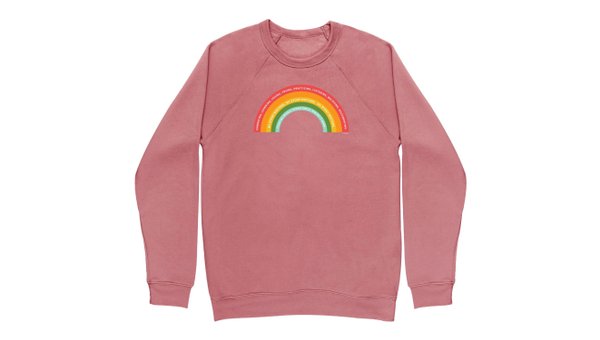Rainbow Sweatshirt - Mauve , 1 of 2