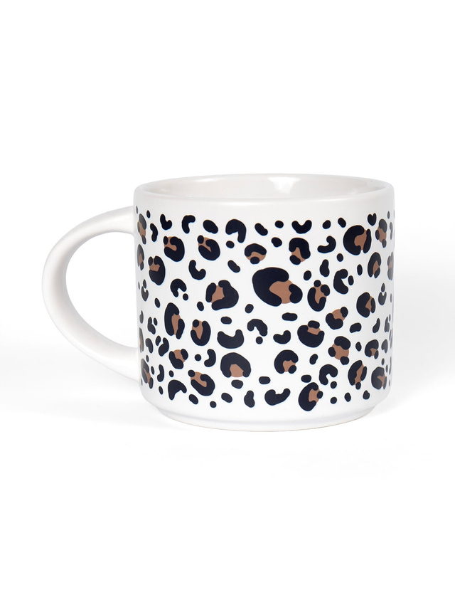 Leopard Print Large Ceramic Mug - Cream, 3 of 3