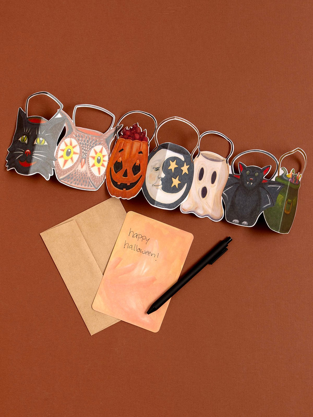 Spooky Sweets Halloween Accordion Greeting Card, 1 of 4