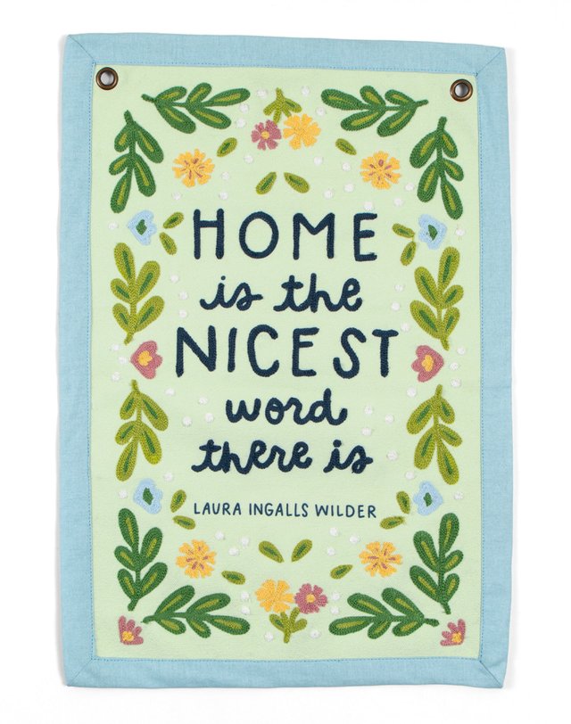 Home Little House on the Prairie Embroidered Canvas Banner, 3 of 4
