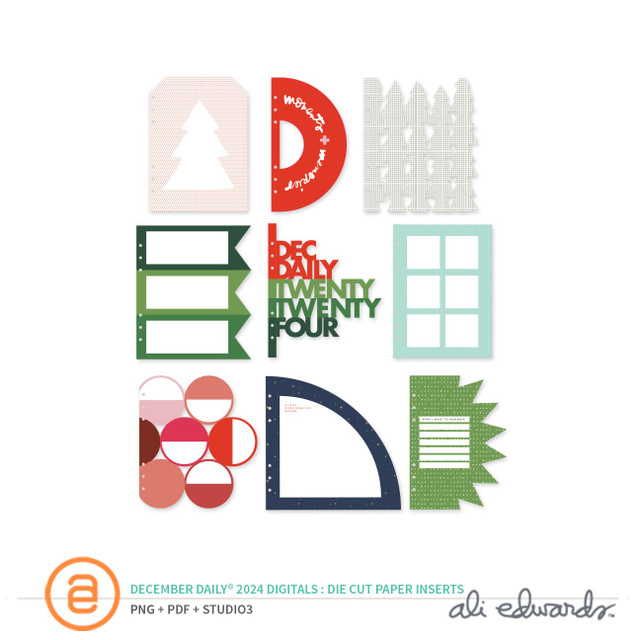 December Daily® 2024 Digital Die Cut Paper Inserts, 1 of 1