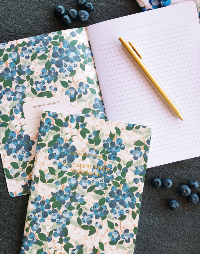 Flourish in Faith Blueberry Field Stitched Notebook, 2 of 5
