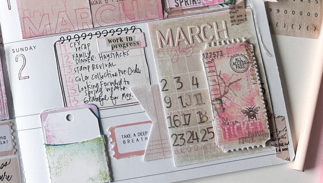 Calendar Notepad - 2×3.75 White & Aged, 3 of 3