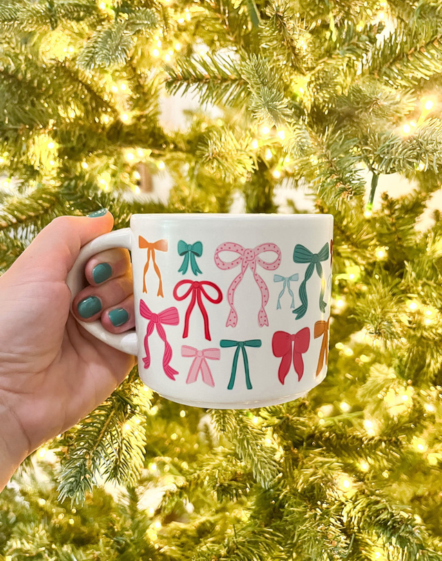 Ribbon Coquette Bows Mug - Cream, 2 of 3