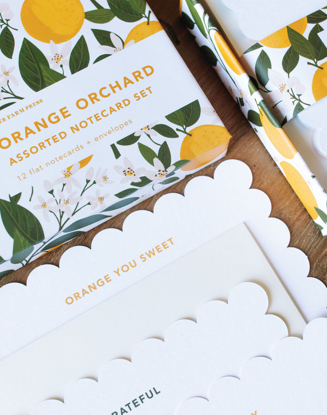 Orange Orchard Assorted Notecard Set, 2 of 5