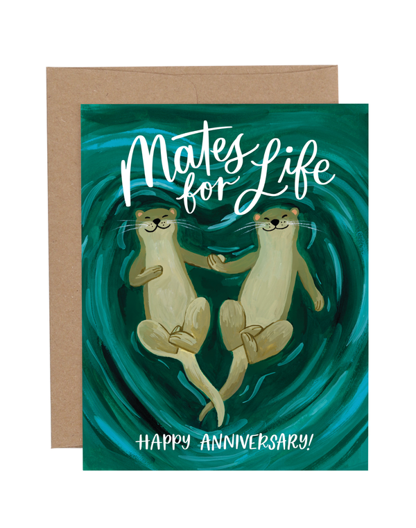 Otters Anniversary Greeting Card   , 1 of 1